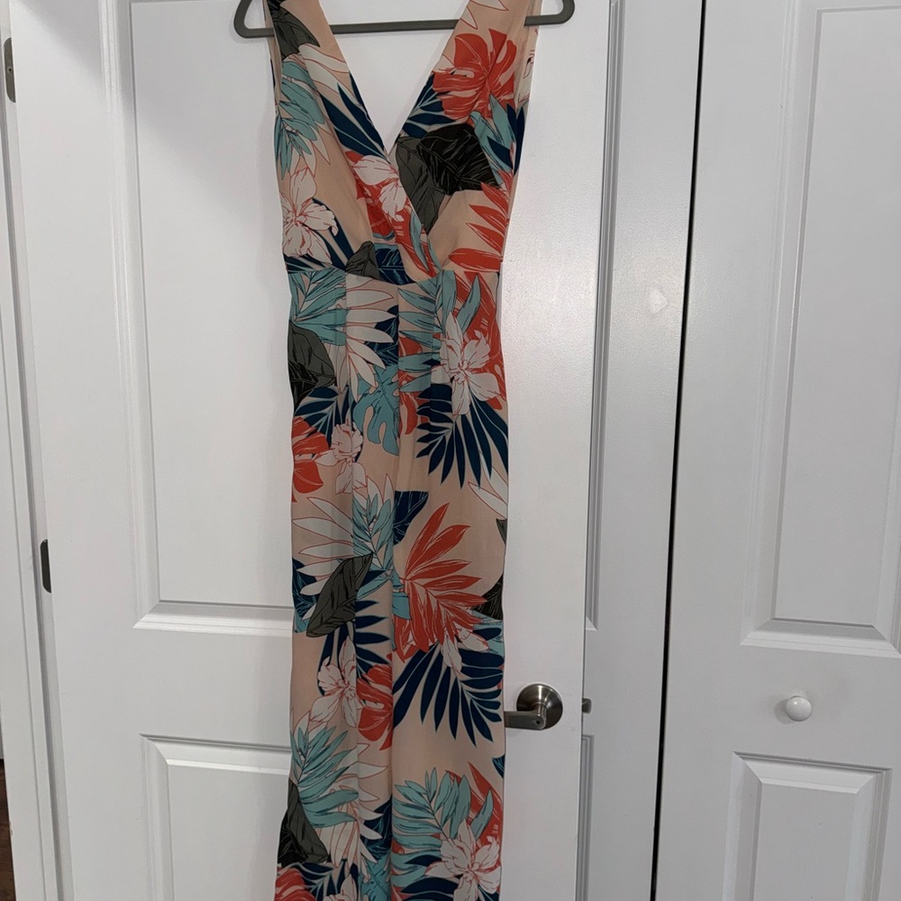 Floral Jumpsuit with V-Neck